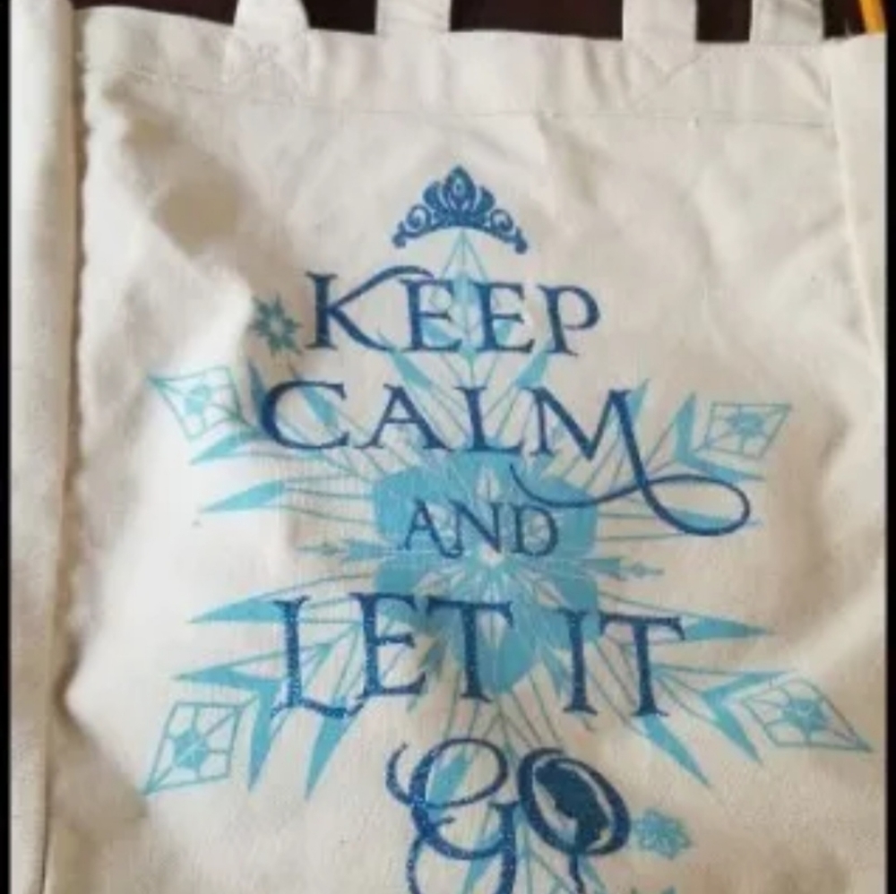 Disney Store Frozen Canvas Bag, Frozen Reusable Canvas Bag, New, Tote
